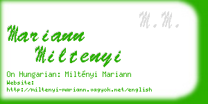 mariann miltenyi business card