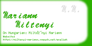 mariann miltenyi business card